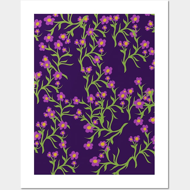 Flowers pattern Wall Art by Fadmel